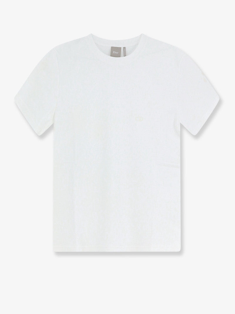 Cotton T-shirt with tone-on-tone embroidered CD logo