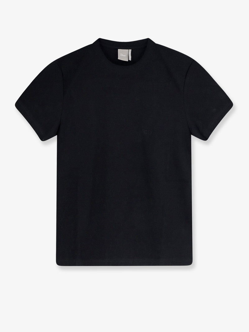 Cotton T-shirt with tone-on-tone embroidered CD logo