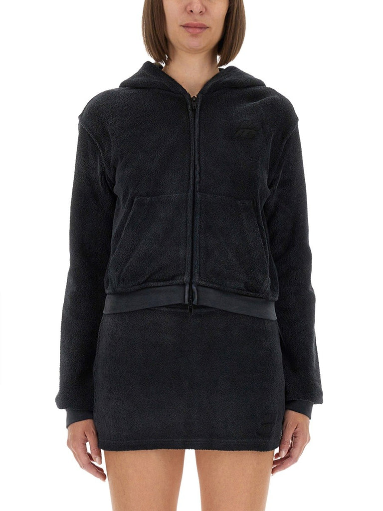 COTTON TERRY SWEATSHIRT WITH ZIPPER