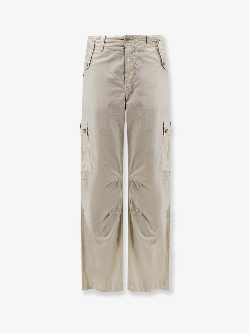 Cotton trousers with applied pockets