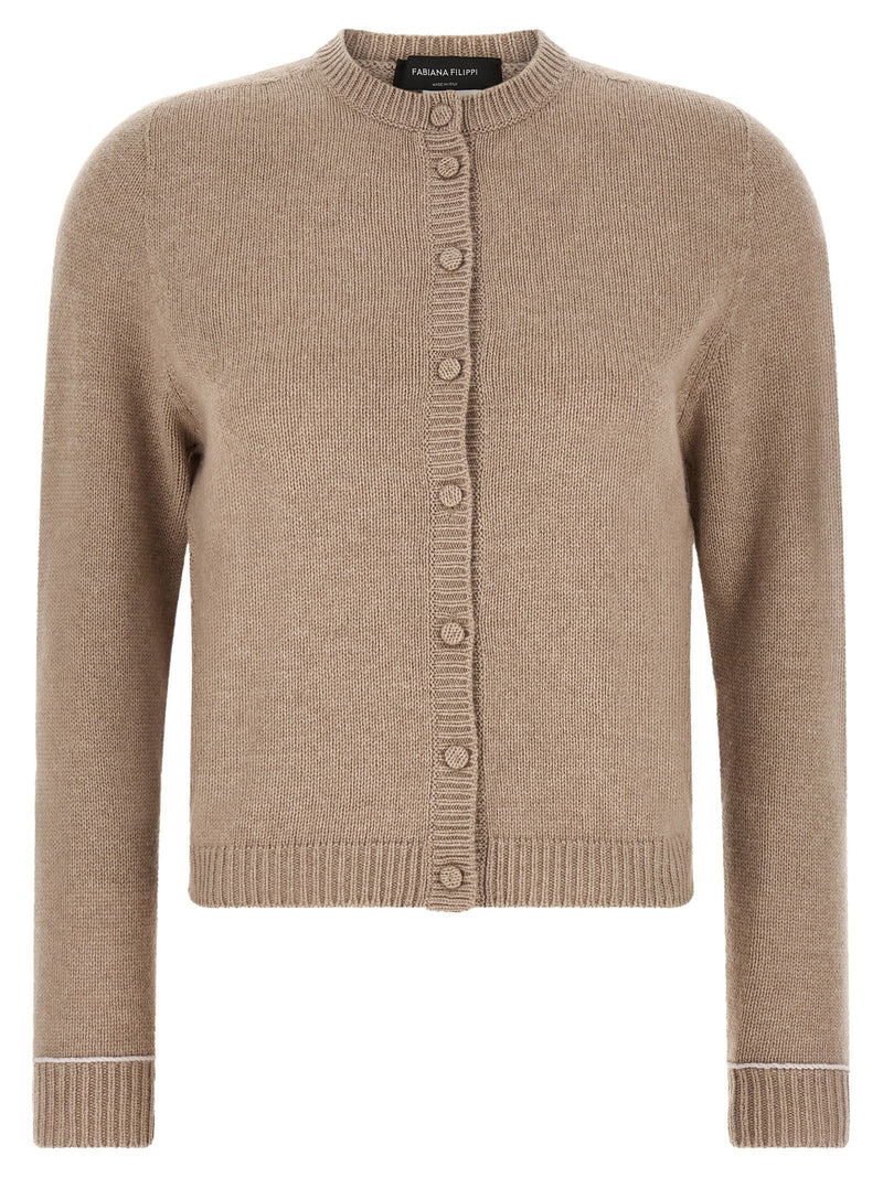 Covered buttons cardigan