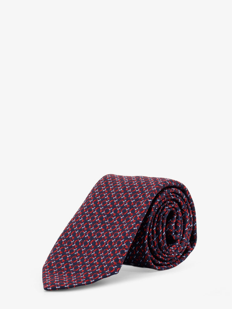 Crema silk tie with Intreccio print