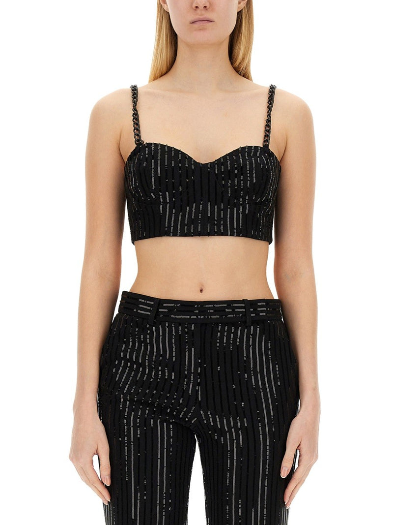 CREPE BUSTIER TOP