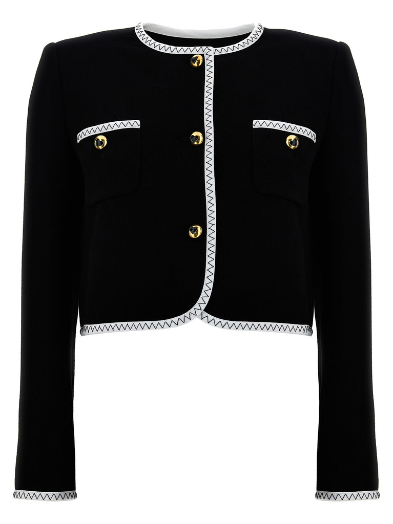 Crepe short jacket