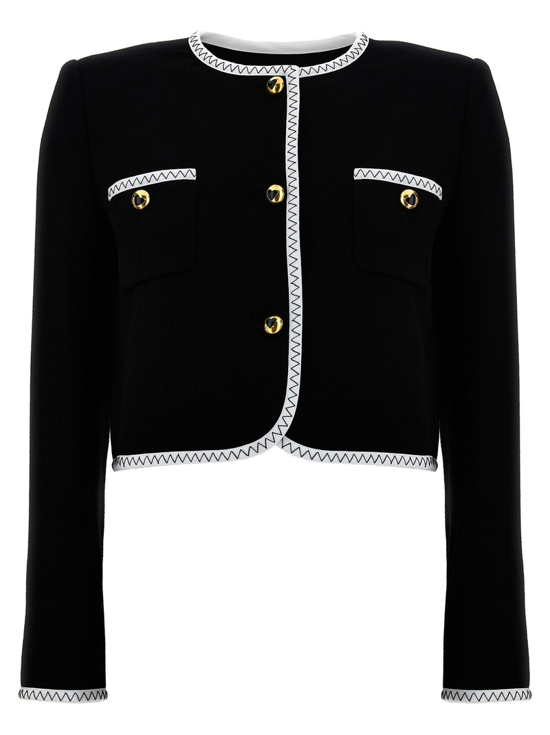 Crepe short jacket