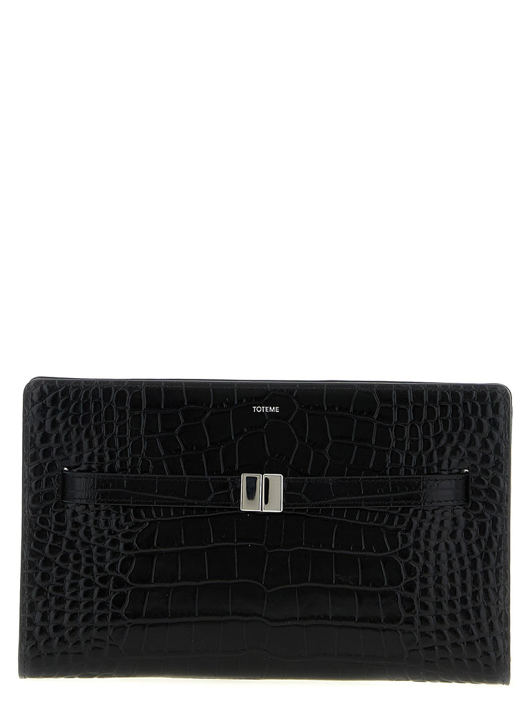 Crocodile-print leather Crossbody bag