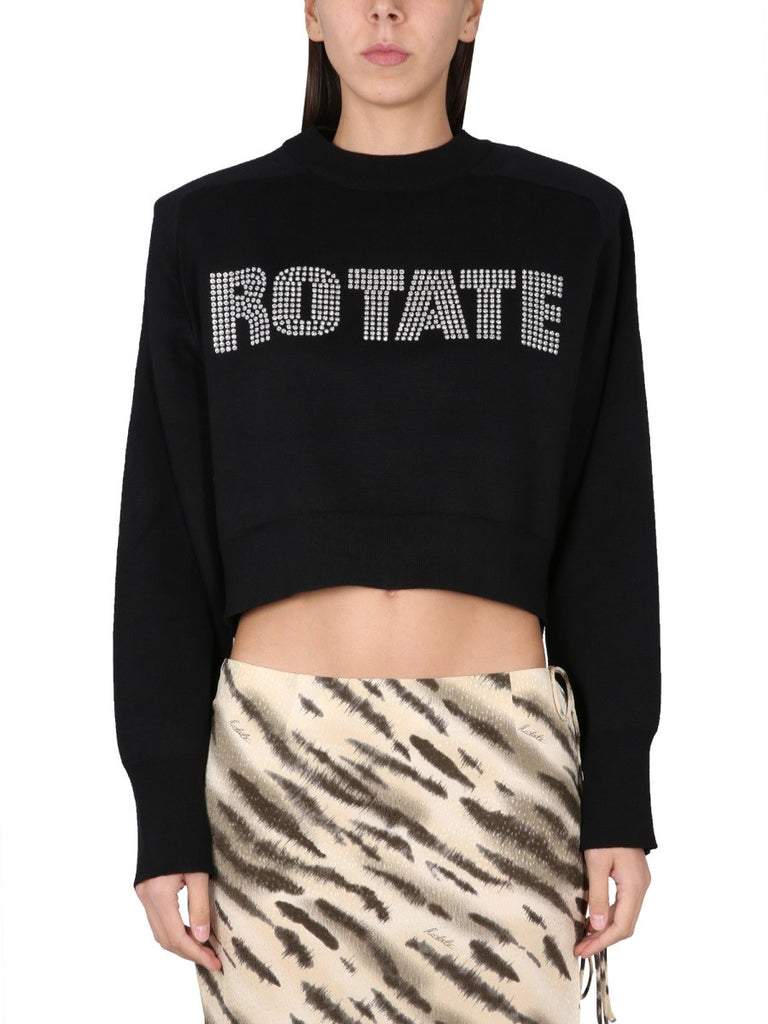 CROPPED SHIRT WITH LOGO