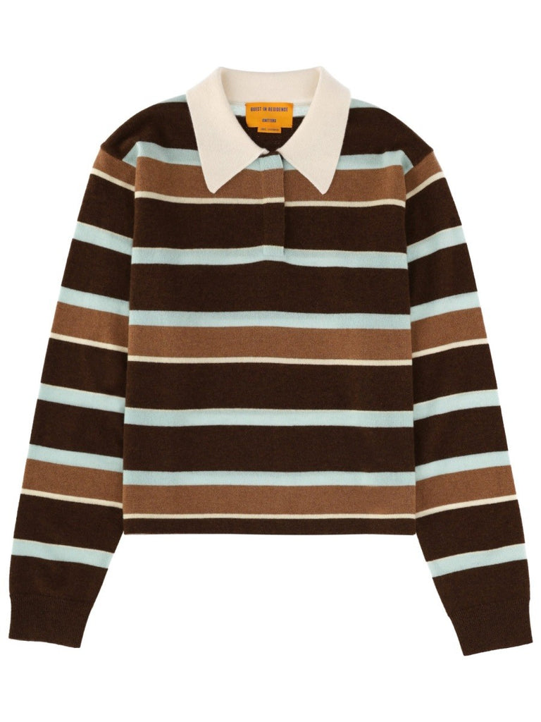"CROPPED STRIPE RUGBY" POLO SHIRT