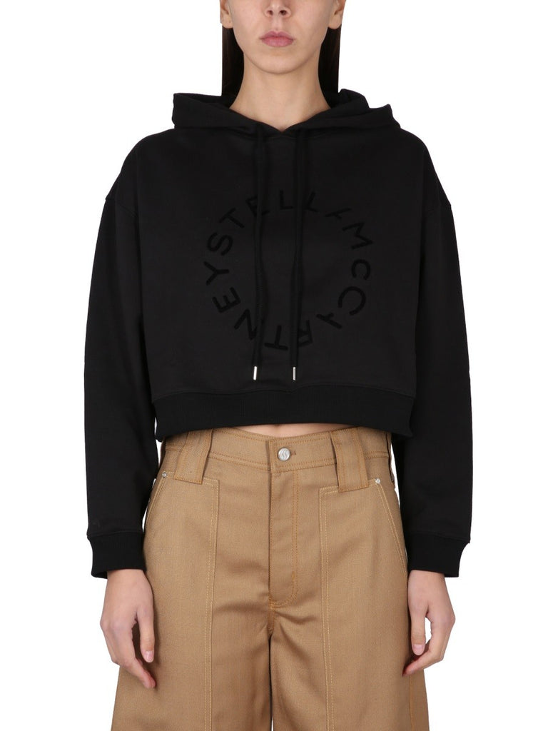 CROPPED SWEATSHIRT WITH LOGO