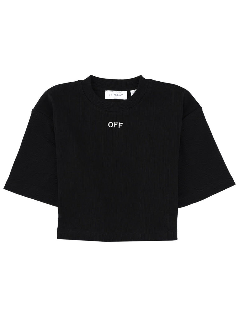 CROPPED T-SHIRT WITH LOGO