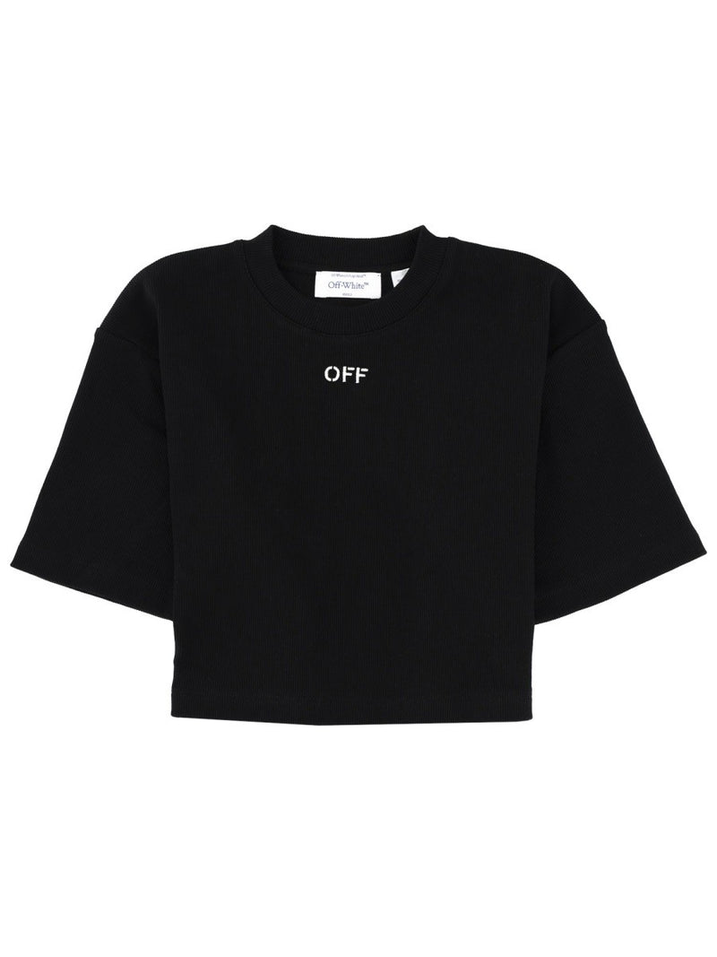 CROPPED T-SHIRT WITH LOGO