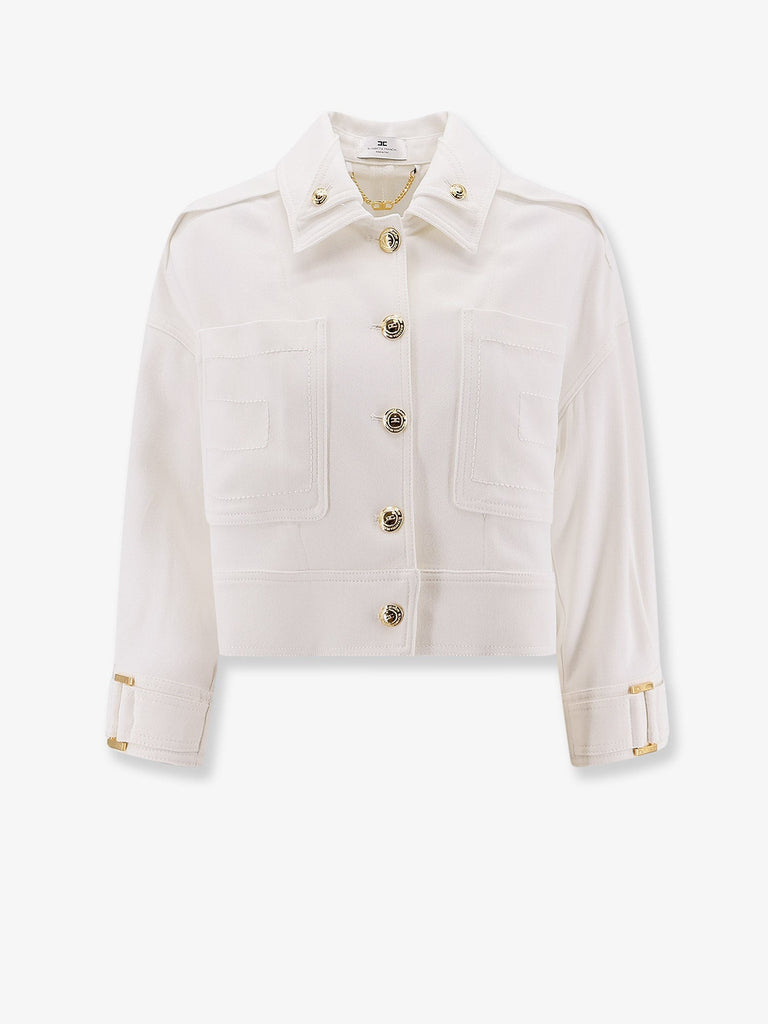 Cropped viscose jacket