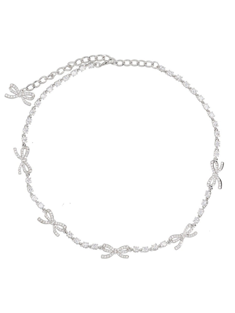 "CRYSTAL BOW" NECKLACE