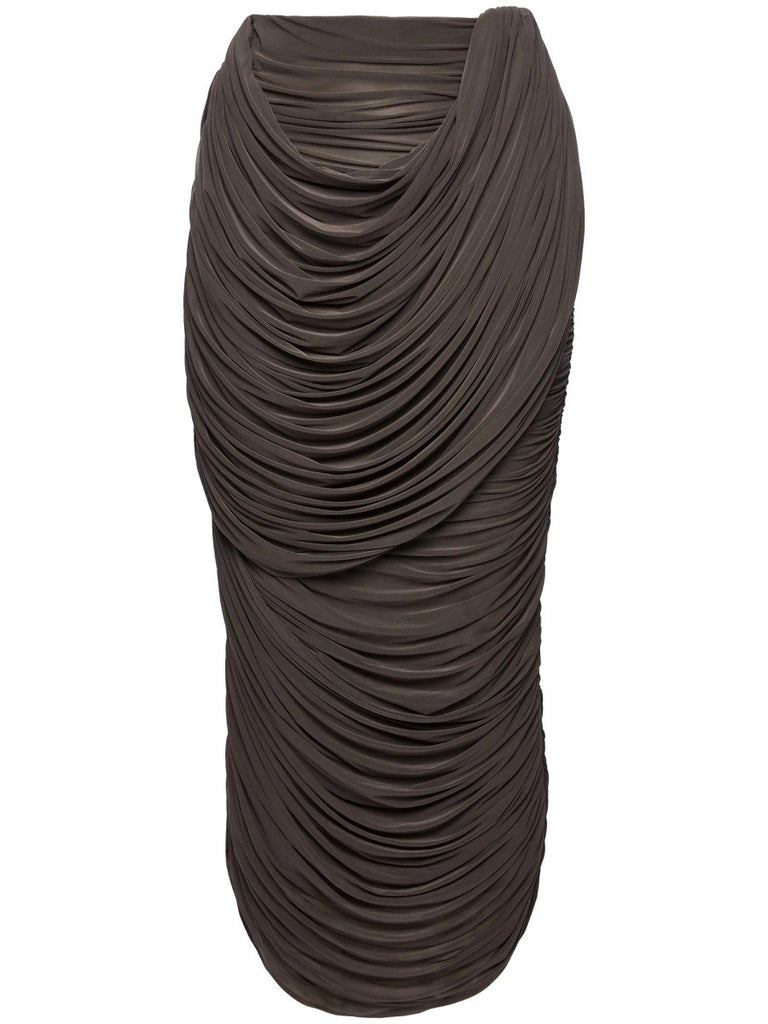 CUPRO MIDI SKIRT