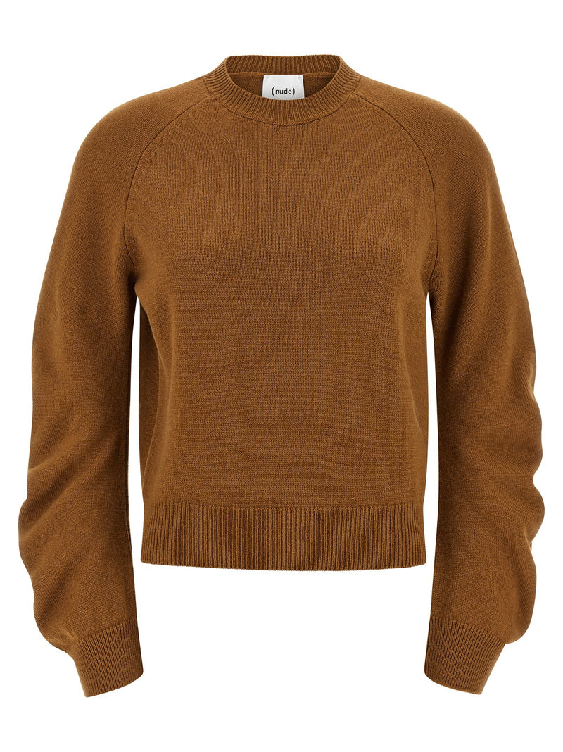 Curved sleeve sweater