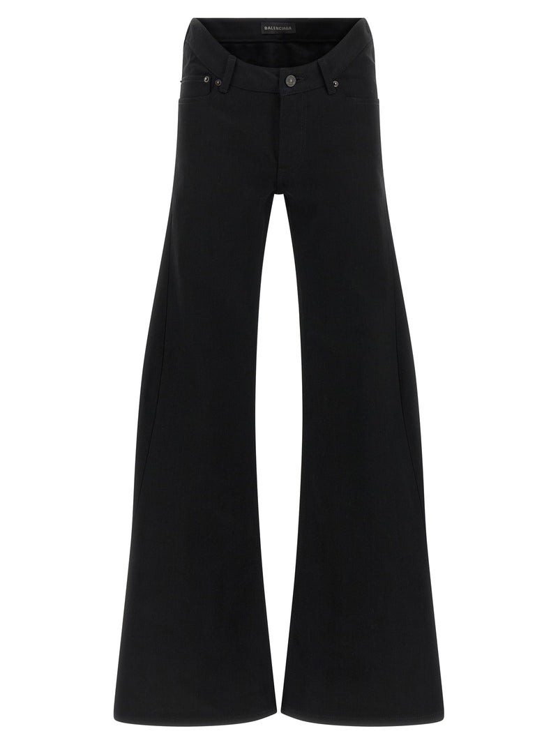 Curved waist jeans