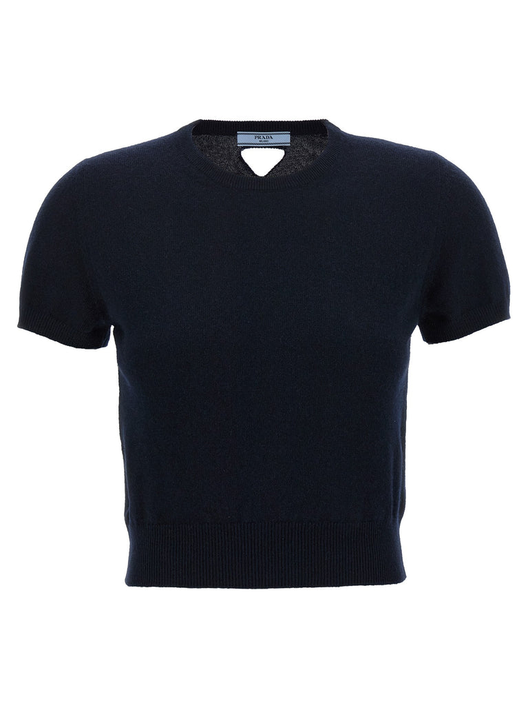 Cut-out logo sweater