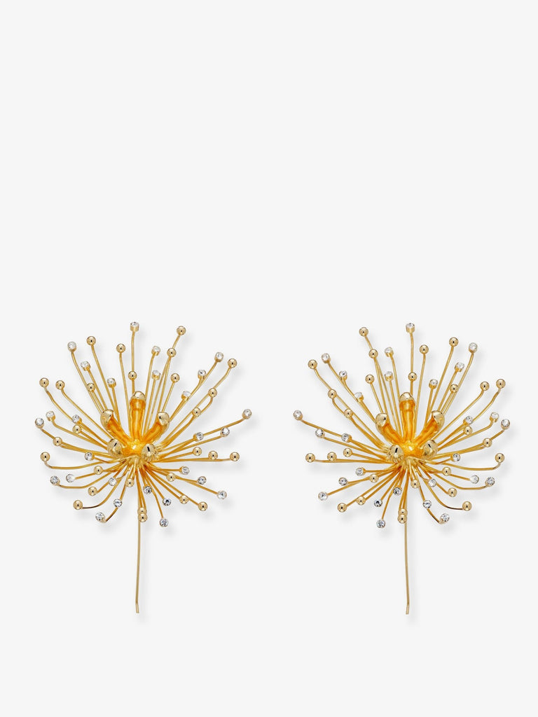 Damita brass earrings with gold finishes