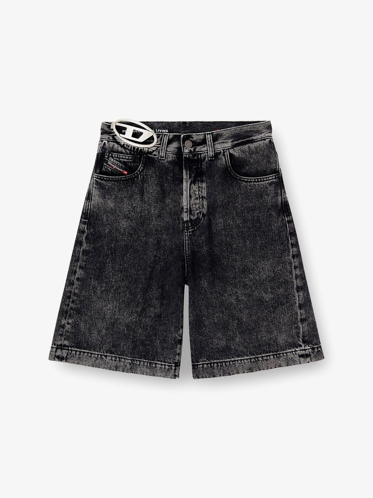 DE-SIRE-SHORT- S2 black denim bermuda shorts