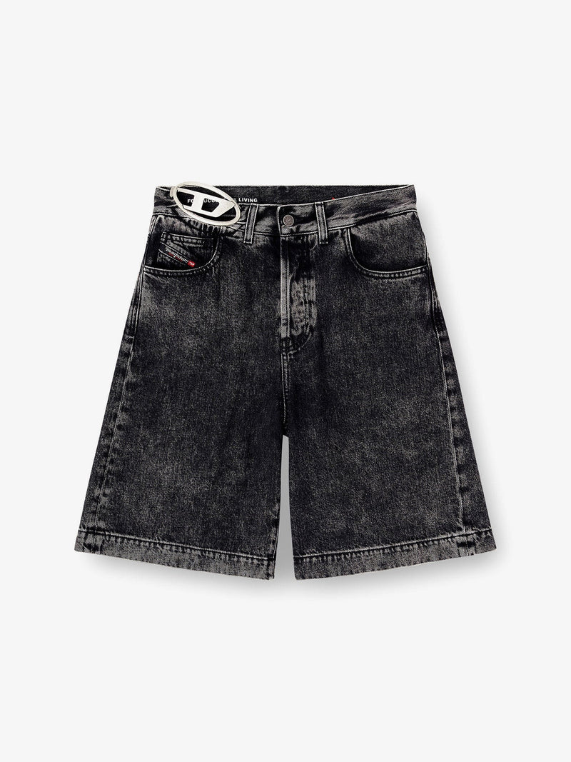 DE-SIRE-SHORT- S2 black denim bermuda shorts