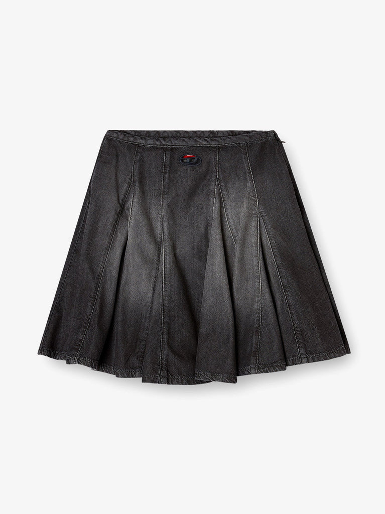 DE-SPIKI-S short denim skirt with washed-out effect