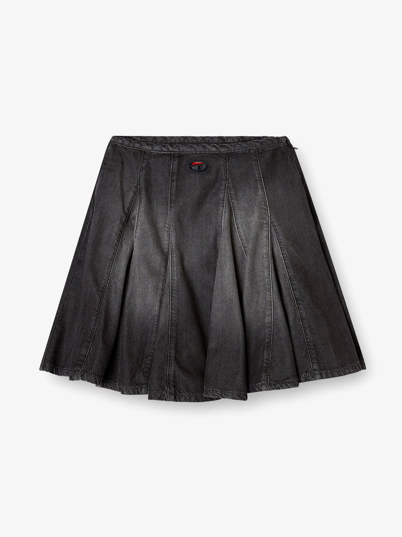 DE-SPIKI-S short denim skirt with washed-out effect