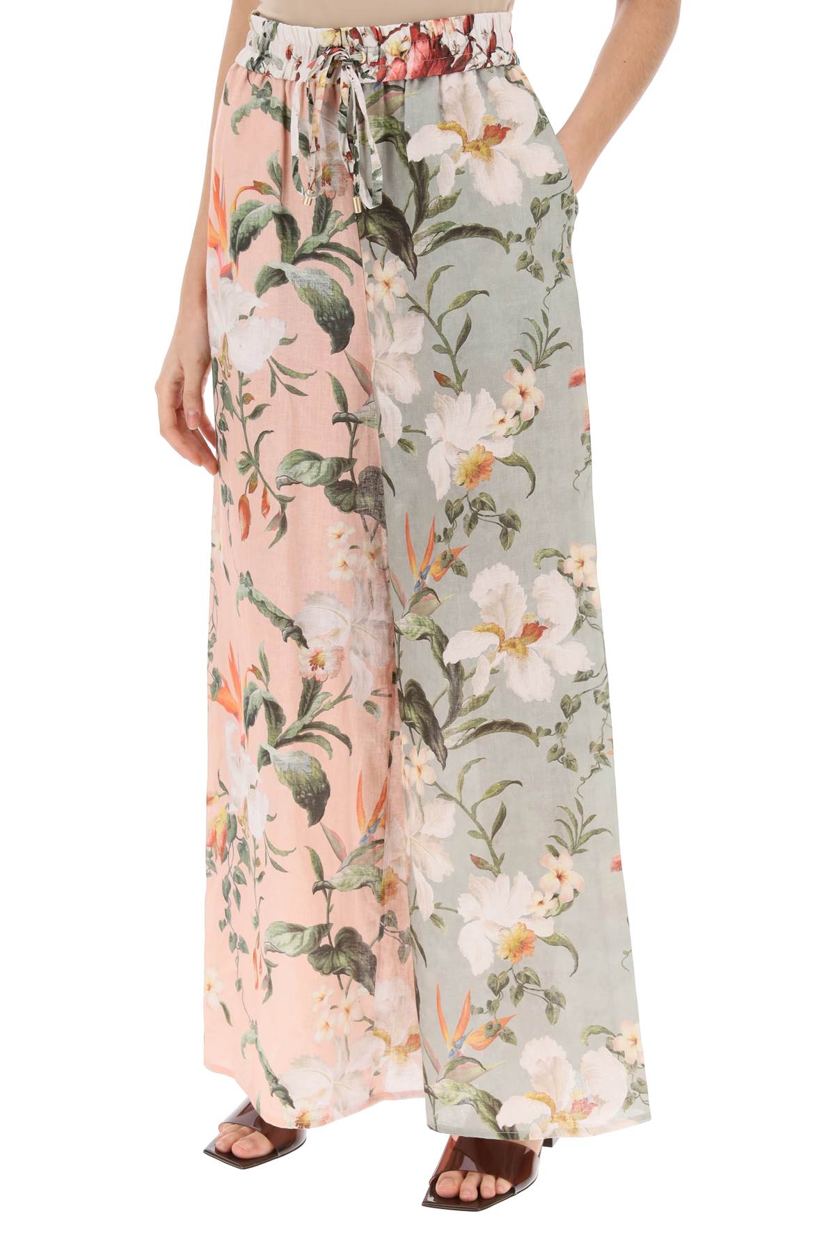 Zimmermann Lexi Floral Palazzo Pants   Pink