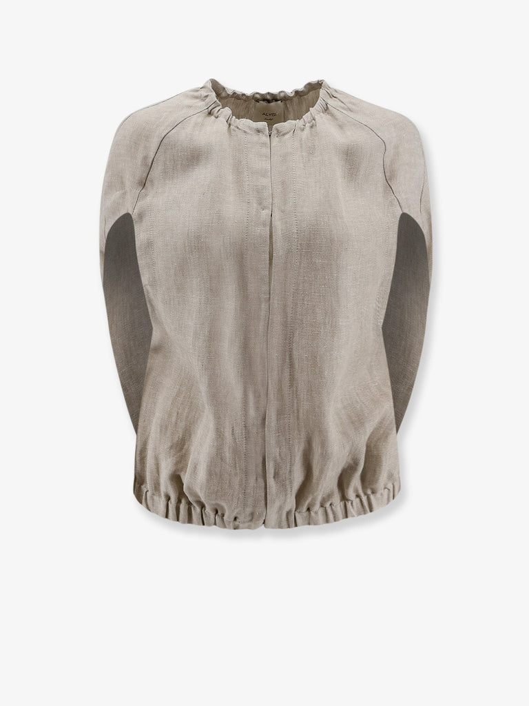 Délavé linen sleeveless jacket
