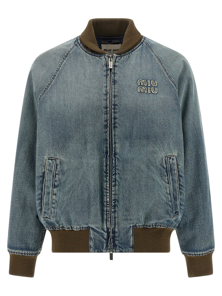 Denim bomber jacket