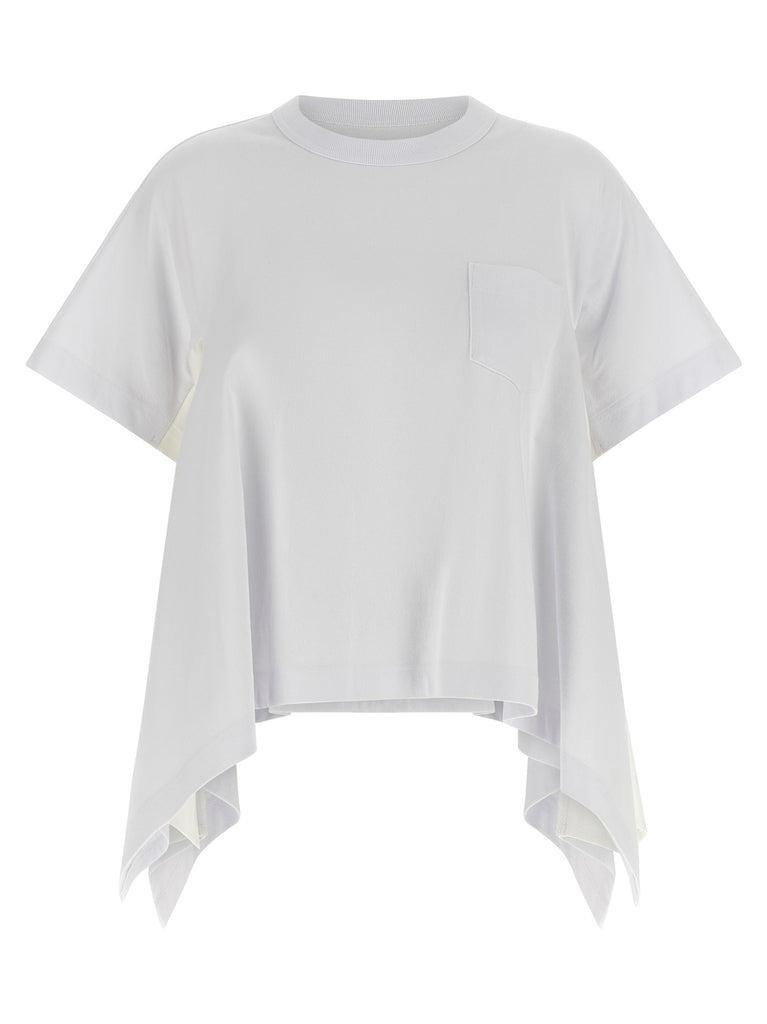 Denim insert t-shirt