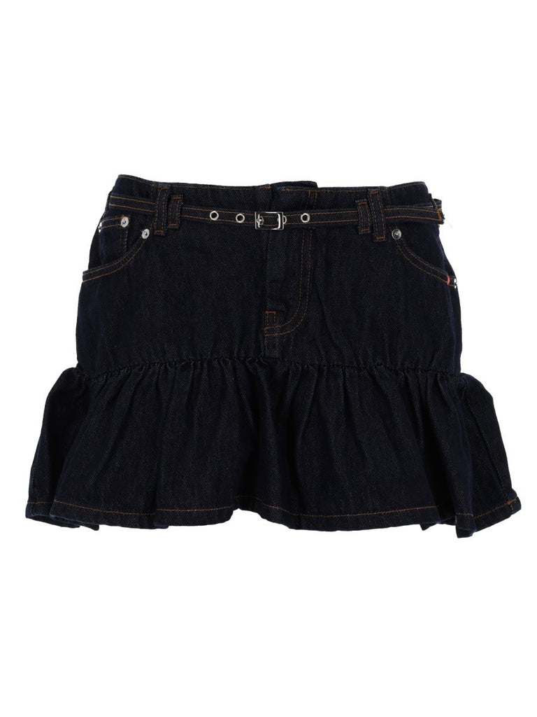 DENIM MINISKIRT WITH BELT