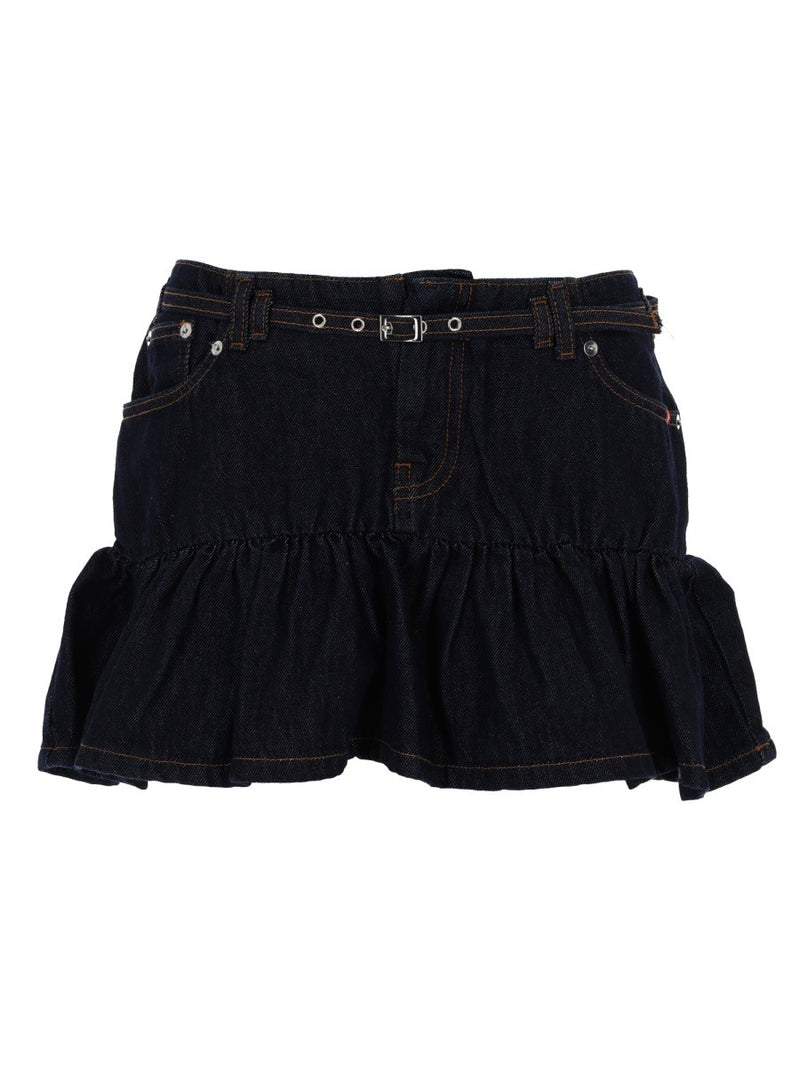 DENIM MINISKIRT WITH BELT