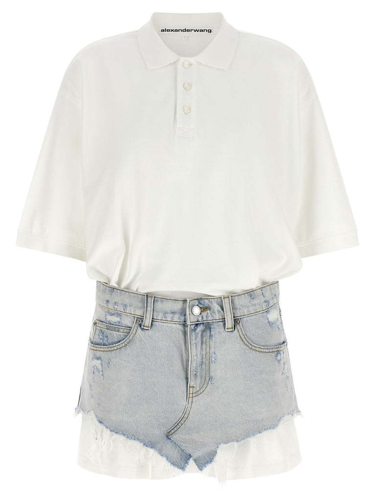 Denim skirt polo dress