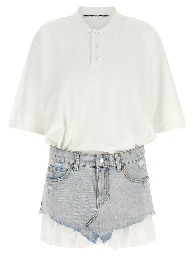 Denim skirt polo dress
