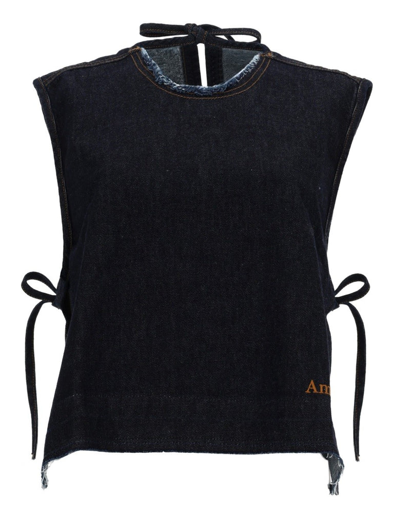DENIM SLEEVELESS TOP