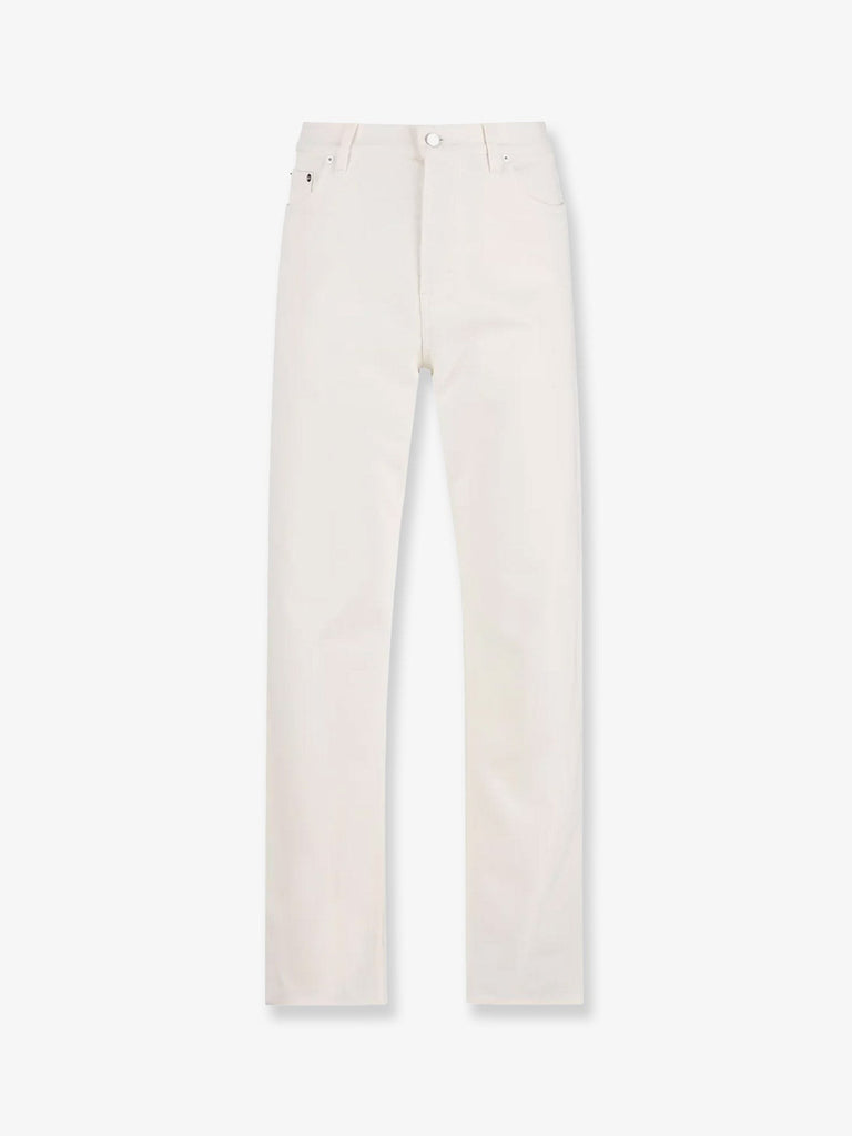 Denim trousers with metal Horsebit detail on the back