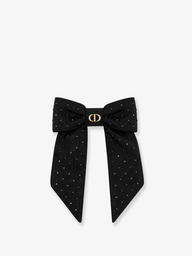Dior Twist technical fabric and silver-colored crystals bow