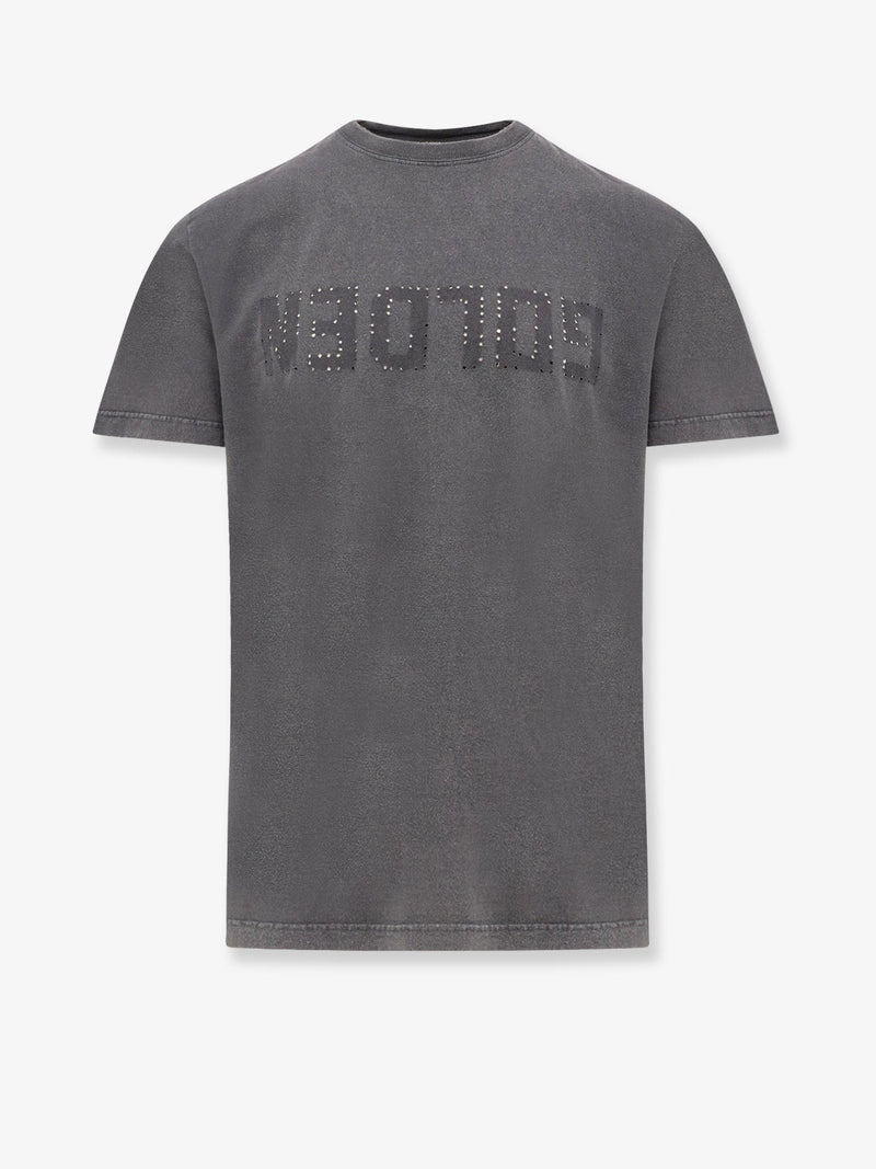 Distressed cotton t-shirt