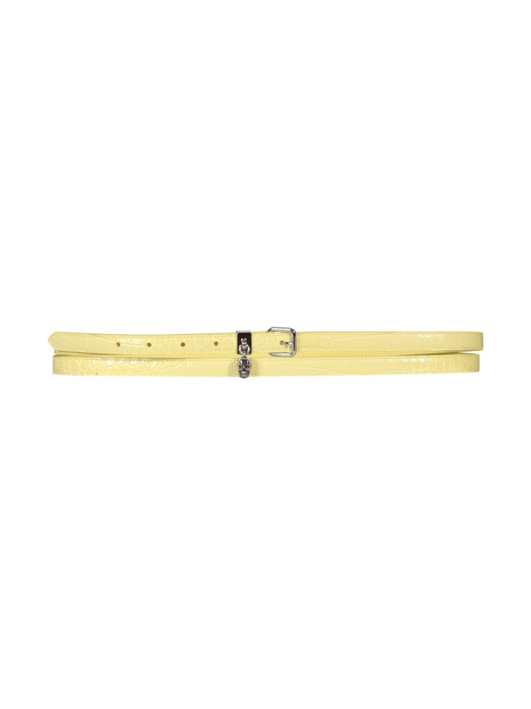 DOUBLE BELT WITH SKULL AND PAVÈ