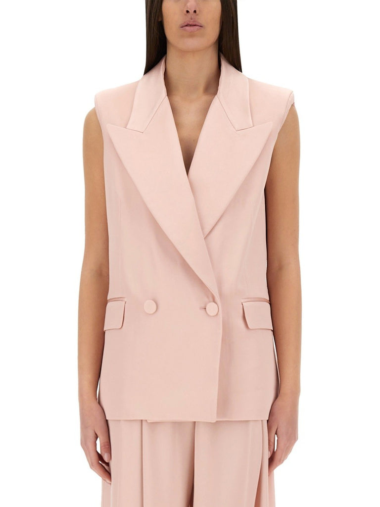 DOUBLE-BREASTED SLEEVELESS JACKET