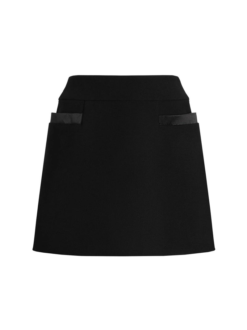 DOUBLE CREPE BASQUE SKIRT
