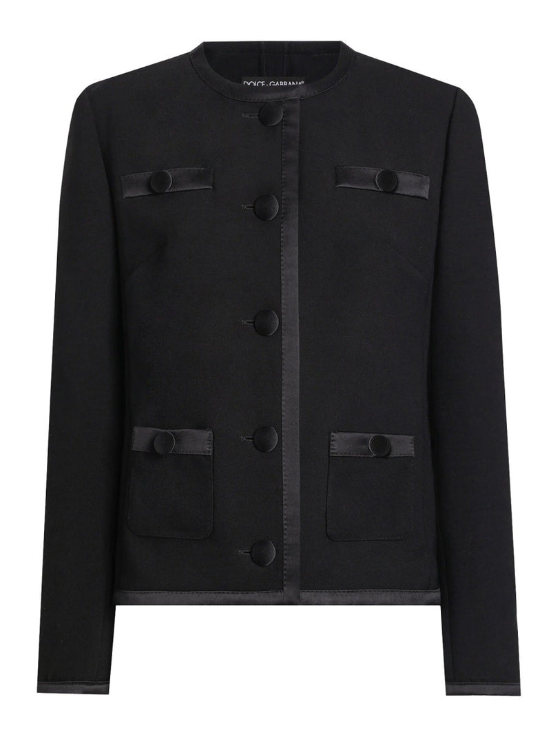 DOUBLE CREPE SINGLE-BREASTED JACKET