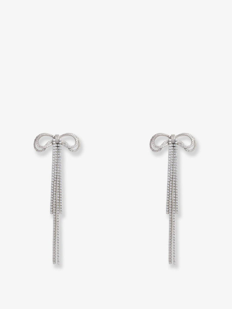 Double Crystal Bow Earrings