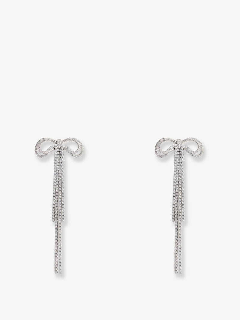 Double Crystal Bow Earrings