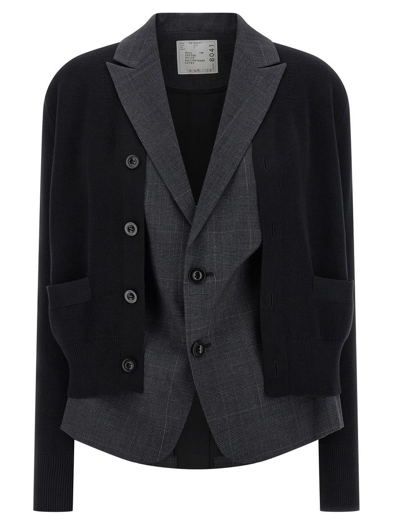 Double layer cardigan