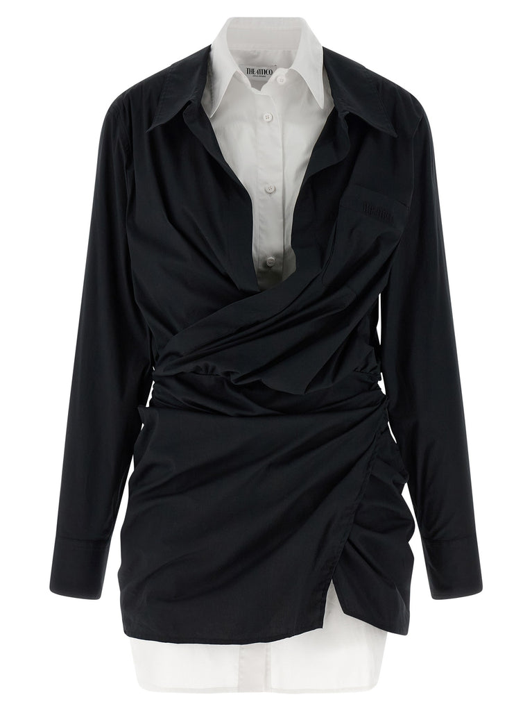 Double layer shirt dress