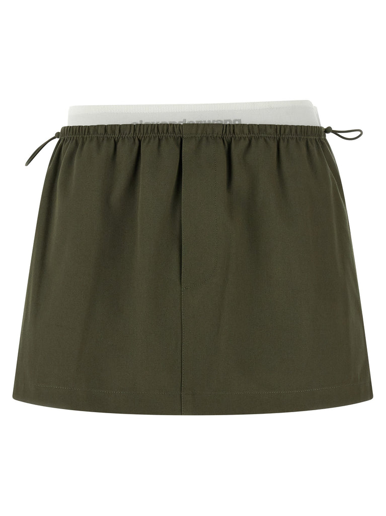 Double layer waist skirt