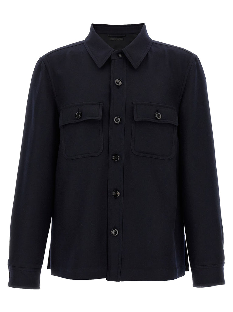 'Double Splittable Light Wool' overshirt