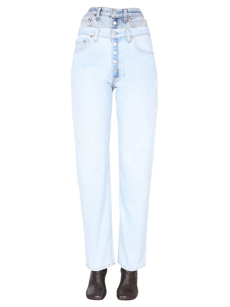 DOUBLE WAISTED JEANS