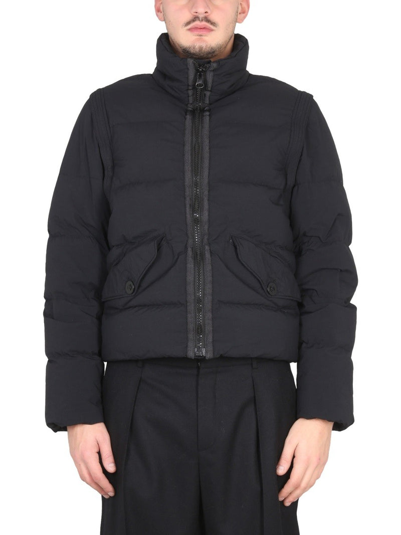 DOWN JACKET WITH REMOVABLE SLEEVES